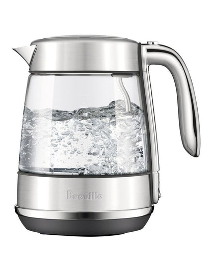 The Crystal Luxe Glass Kettle in Brushed Stainless Steel BKE765BSS4JAN1