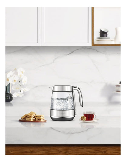 The Crystal Luxe Glass Kettle in Brushed Stainless Steel BKE765BSS4JAN1