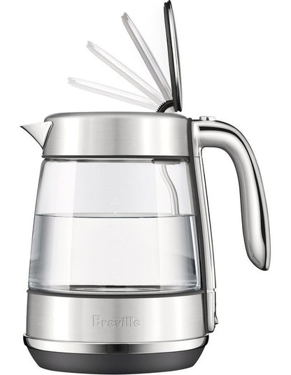 The Crystal Luxe Glass Kettle in Brushed Stainless Steel BKE765BSS4JAN1