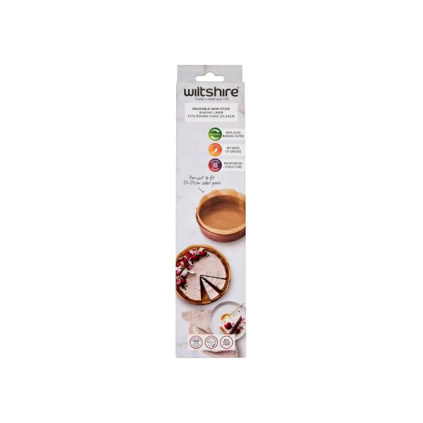 WILTSHIRE REUSABLE NON-STICK ROUND BAKING LINER 20CM