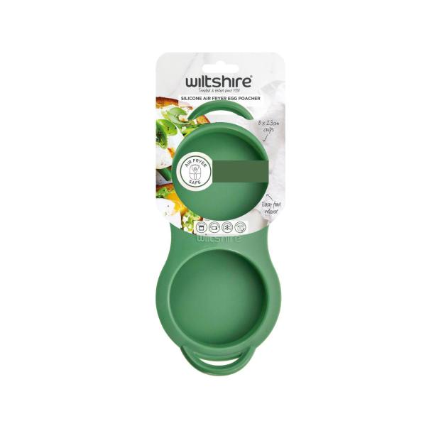 WILTSHIRE AIR FRYER SILICONE EGG POACHER PAN 2 CUP