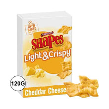 ARNOTTS SHAPES LIGHT & CRISPY CHEDDAR CHEESE 120G