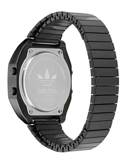 Digital Two Stainless Steel Watch in Black