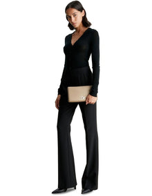 Re-Lock Double Gusette Crossbody Bag in Brown
