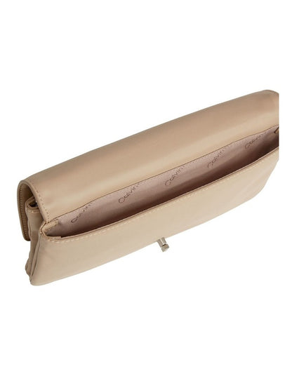 Re-Lock Double Gusette Crossbody Bag in Brown