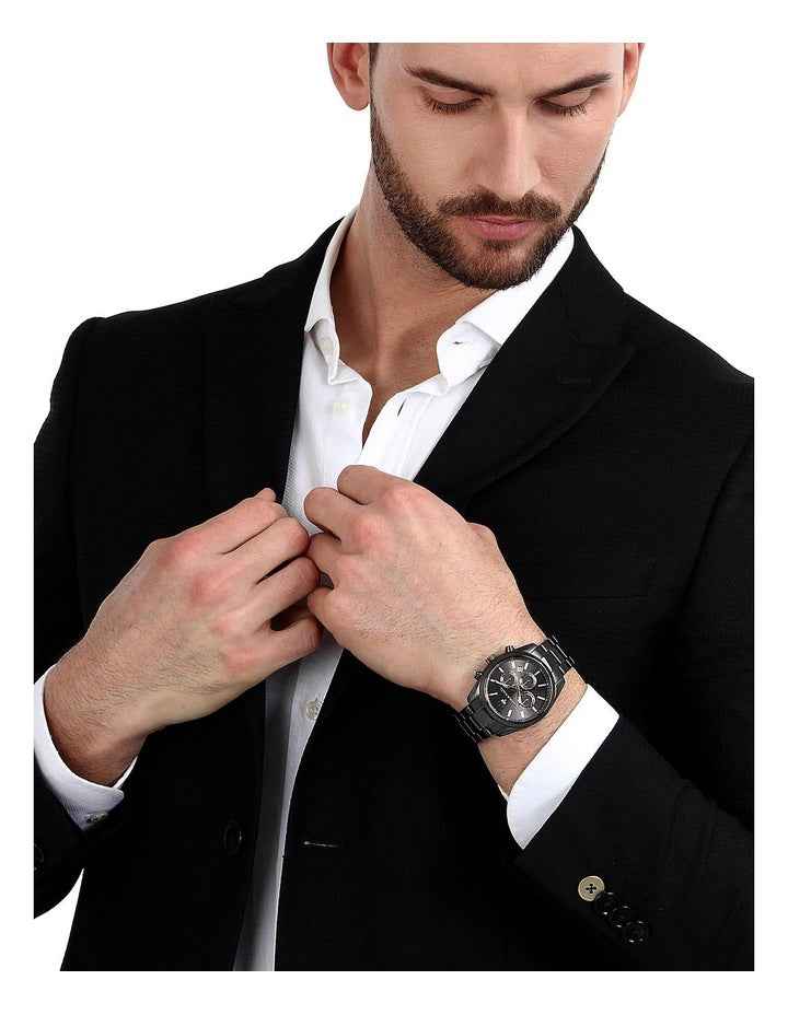 Attrazione Stainless Steel Watch 43mm in Black