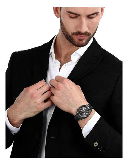 Attrazione Stainless Steel Watch 43mm in Black