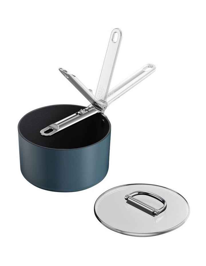 Space Non-stick Saucepan and Lid 19cm in Midnight Blue