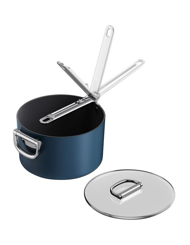 Space Non-stick Saucepan & Lid 23cm in Midnight Blue