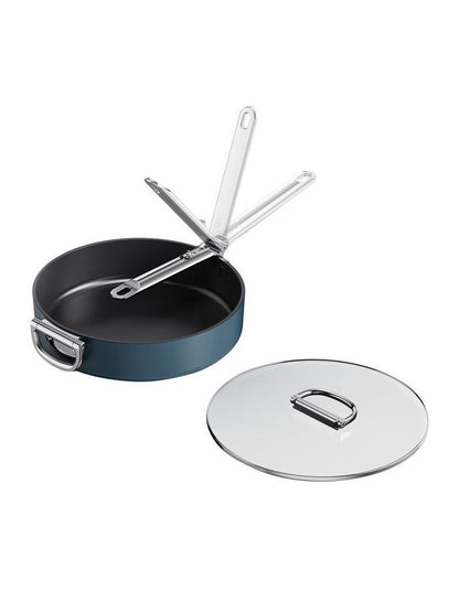 Space Non-stick Saute Pan and Lid 28cm in Midnight Blue