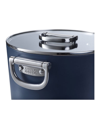 Space Non-stick Stock Pot and Lid 25cm in Midnight Blue