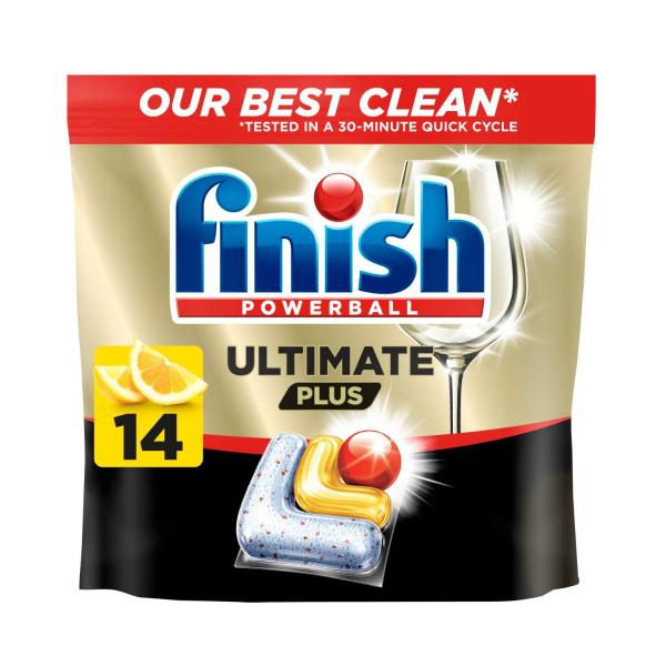 FINISH ULTIMATE PLUS DISHWASHING TABLETS LEMON 14 PACK
