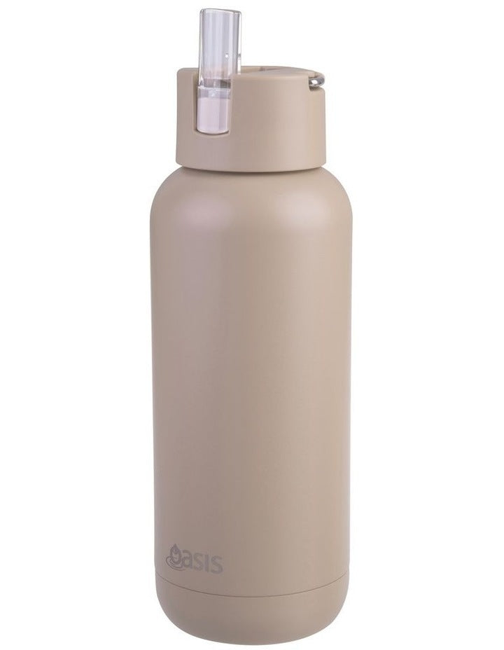 Ceramic Lined Stainless Steel Triple Wall Insulated Moda Drink Bottle 1L in Latte