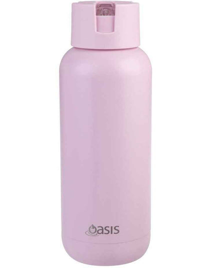 Moda Ceramic Lined Stainless Steel Triple Wall Insulated Drink Bottle 1L in Pink