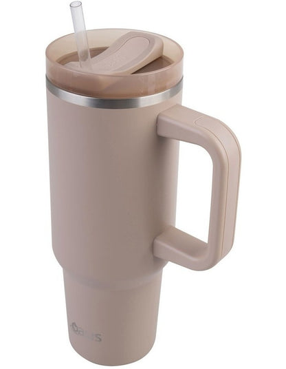 Stainless Steel Double Wall Insulated 'Commuter' Travel Tumbler 1.2L in Latte