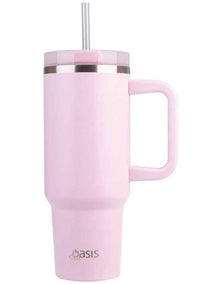 Stainless Steel Double Wall Insulated 'Commuter' Travel Tumbler 1.2L in Pink Lemonade