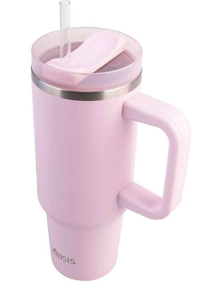 Stainless Steel Double Wall Insulated 'Commuter' Travel Tumbler 1.2L in Pink Lemonade