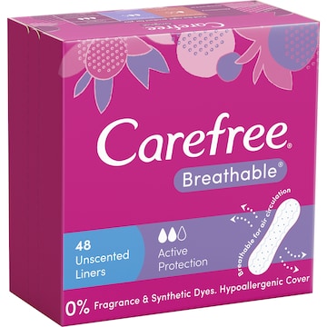 Carefree Liners Breathable Unscented 48 pack