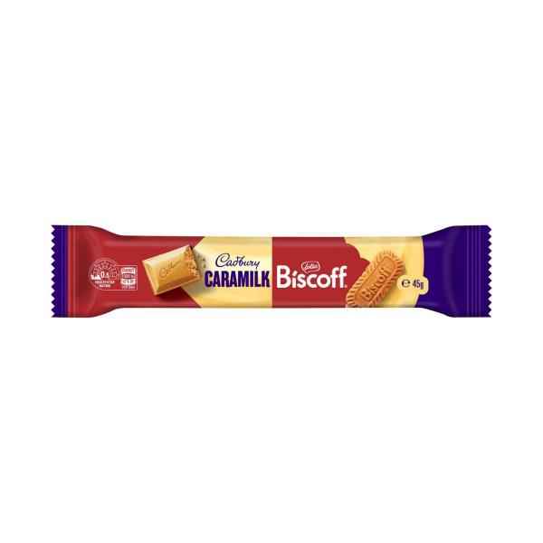 CADBURY CARAMILK BISCOFF CHOCOLATE BAR 45G