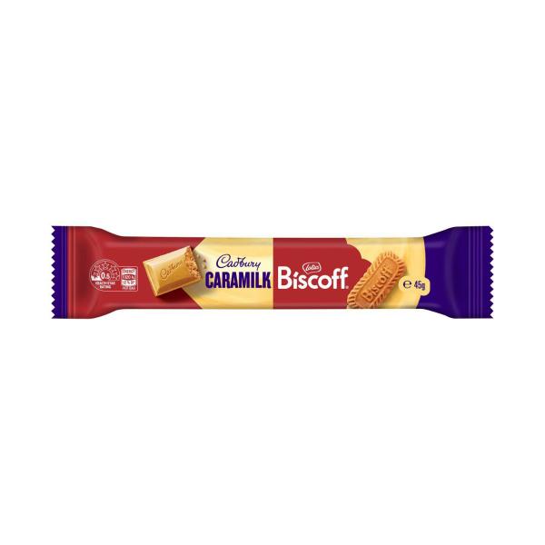 CADBURY CARAMILK BISCOFF CHOCOLATE BAR 45G