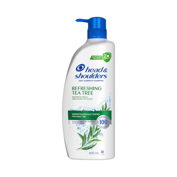 HEAD AND SHOULDERS ANTI-DANDRUFF SHAMPOO REFRESHING TEA TREE 850ML