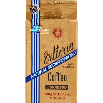 Vittoria Decaffeinated Ground Coffee Espresso 200g