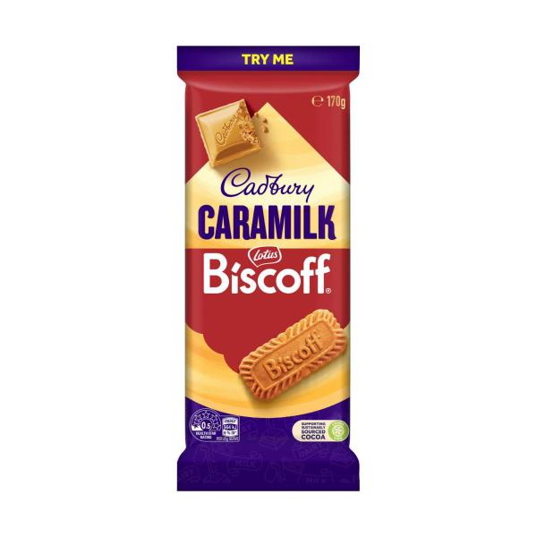 CADBURY CARAMILK BISCOFF CHOCOLATE BLOCK 170G
