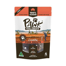 PAWK CRUNCHY PORK SNOUTS DOG TREATS 4 PACK