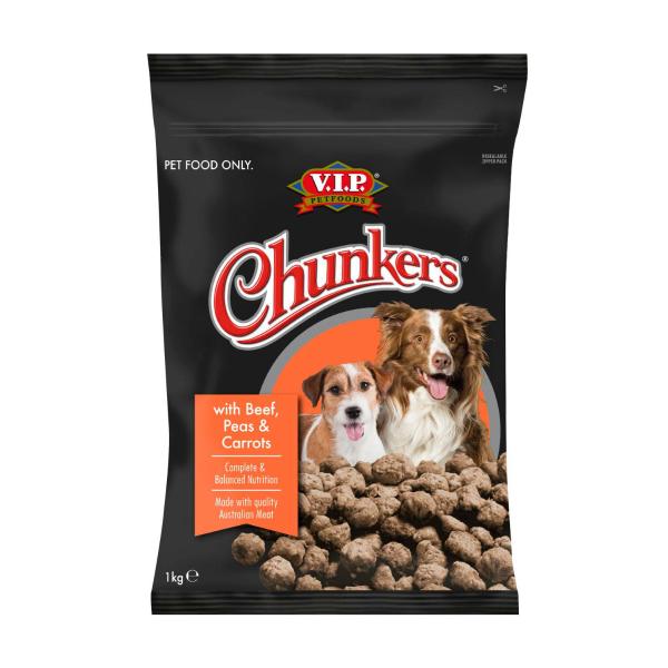 VIP DOG CHUNKERS MEATBALLS BEEF 1 KG