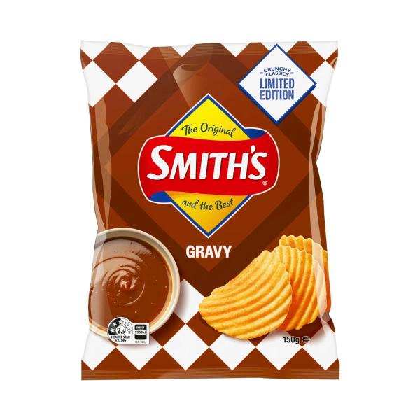 SMITHS CRINKLE POTATO CHIPS:GRAVY:.:150 GRAM
