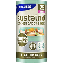 Hercules Sustain 100% Compostable Bags Mini 25 Pack