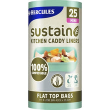 Hercules Sustain 100% Compostable Bags Mini 25 Pack