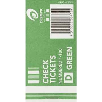 Olympic Check Ticket Book Loose 100 pack