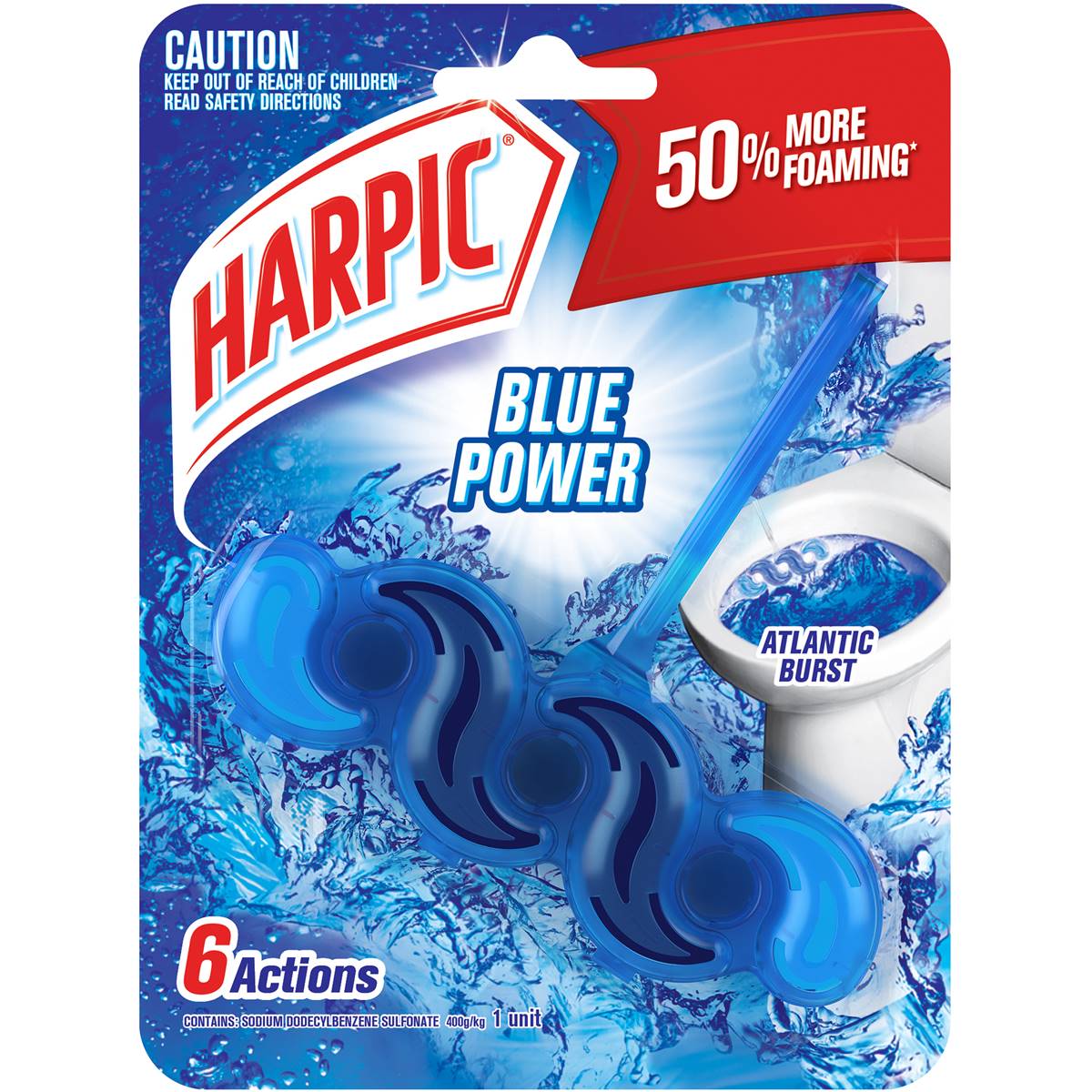 Harpic Blue Power Atlantic Burst Toilet Cleaner Block each