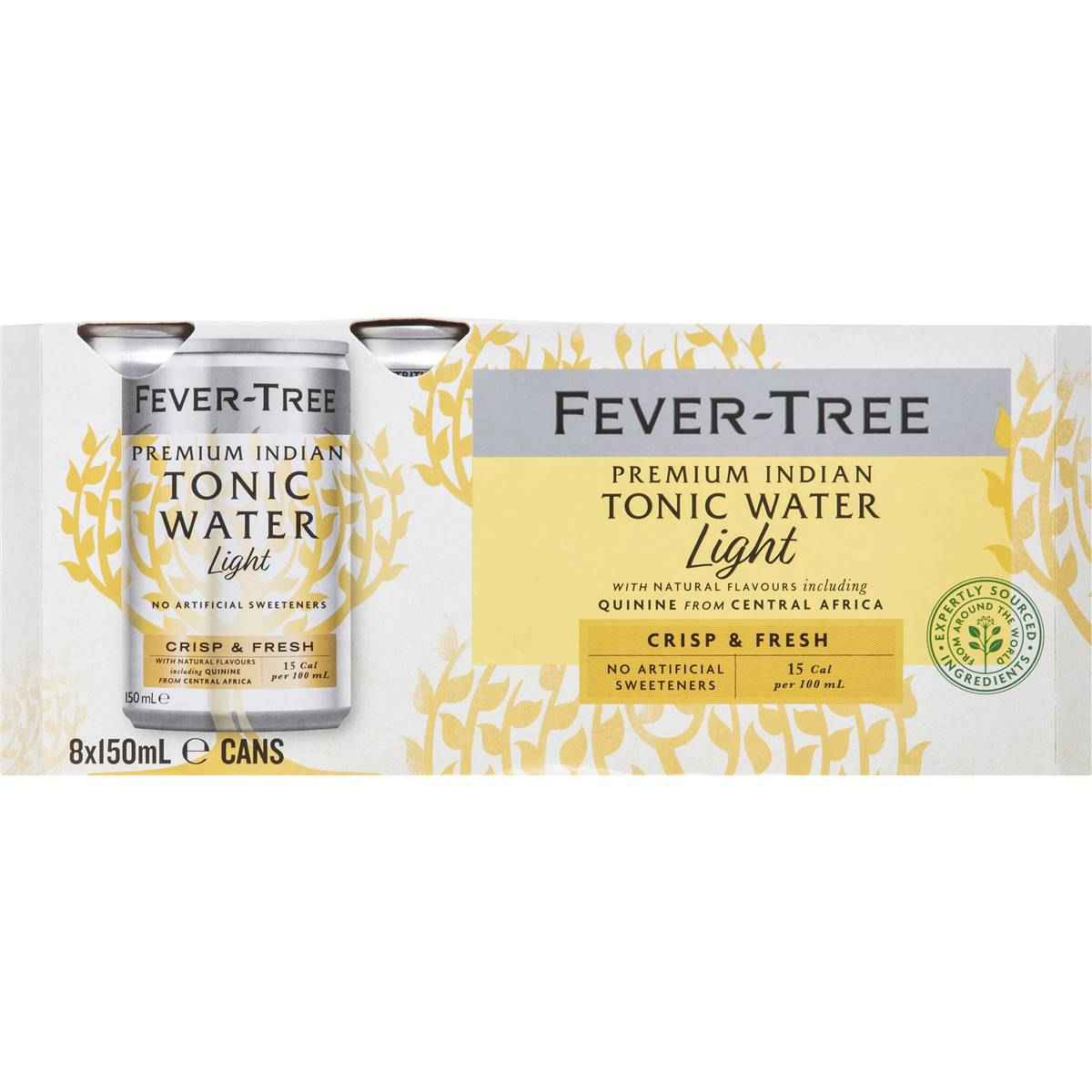 Fever-Tree Refreshingly Light Indian Tonic Water 150mL x 8 pack