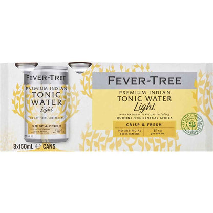 Fever-Tree Refreshingly Light Indian Tonic Water 150mL x 8 pack