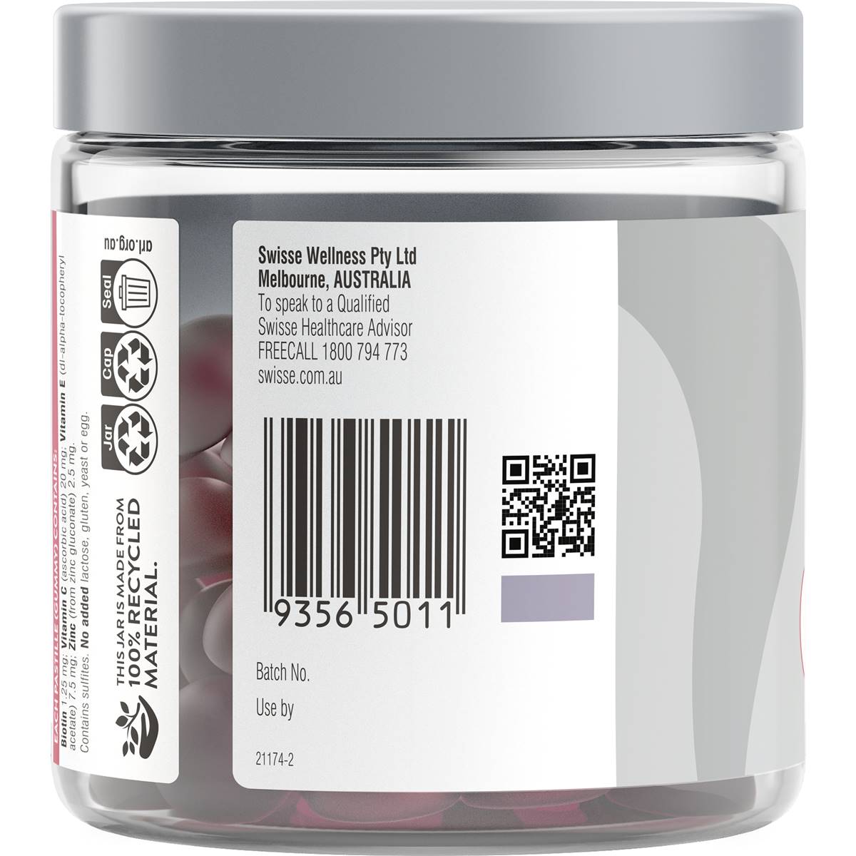 Swisse Beauty Hair Skin Nails Gummies 50 pack