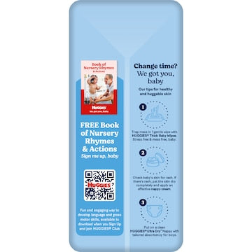 Huggies Ultra Dry Nappies Boys Size 4 (10-15kg) 36 pack