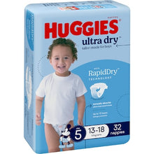 Huggies Ultra Dry Nappies Boys Size 5 (13-18kg) 32 pack