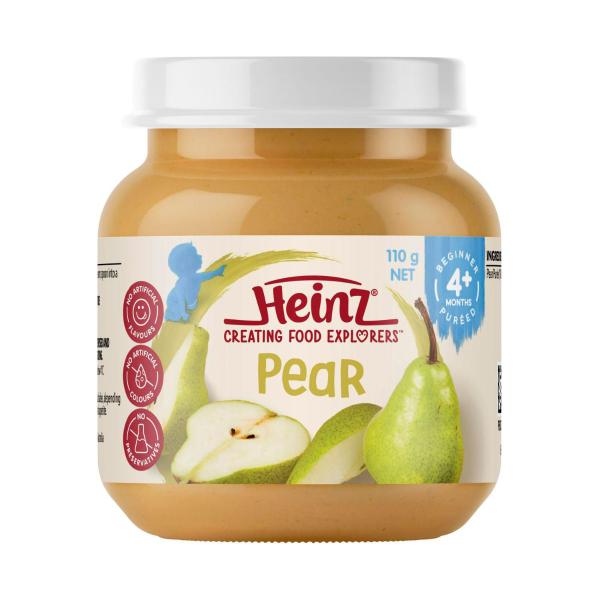 HEINZ PEAR BABY FOOD JAR 110G 4+ MONTHS