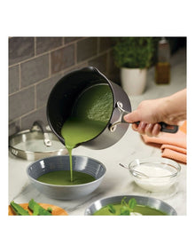 ScratchDefense A1 Nonstick Induction Open Milkpan With Spout 14cm 0.9L in Grey
