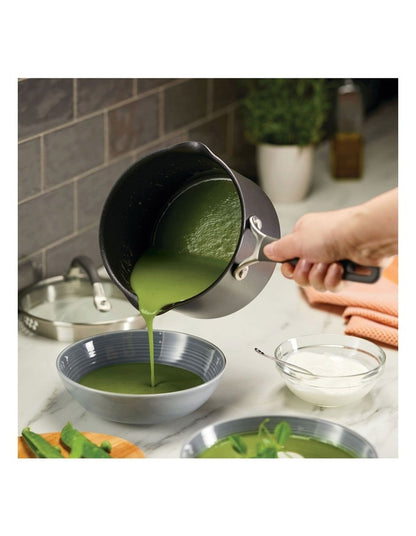 ScratchDefense A1 Nonstick Induction Open Milkpan With Spout 14cm 0.9L in Grey