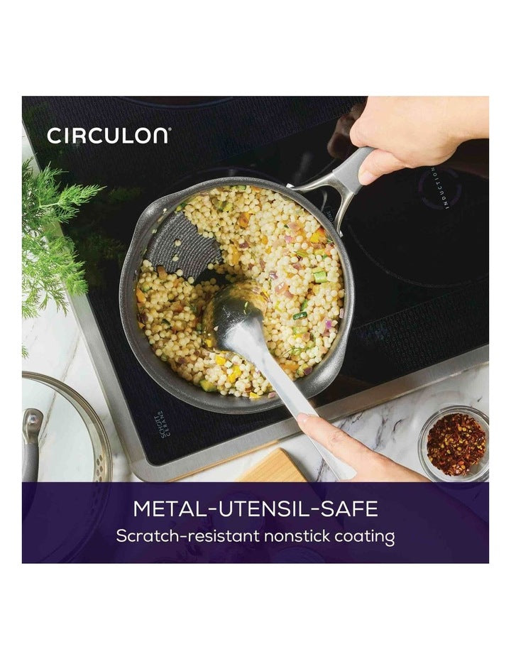 ScratchDefense A1 Nonstick Induction Open Milkpan With Spout 14cm 0.9L in Grey