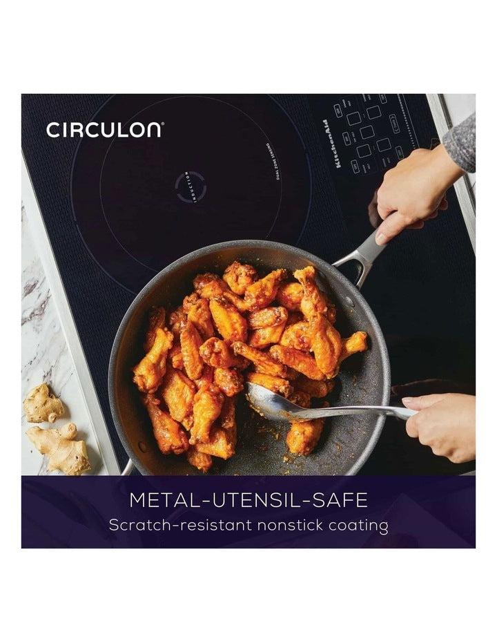 ScratchDefense A1 Nonstick Induction Covered Sauteuse 28cm 4.7L in Grey
