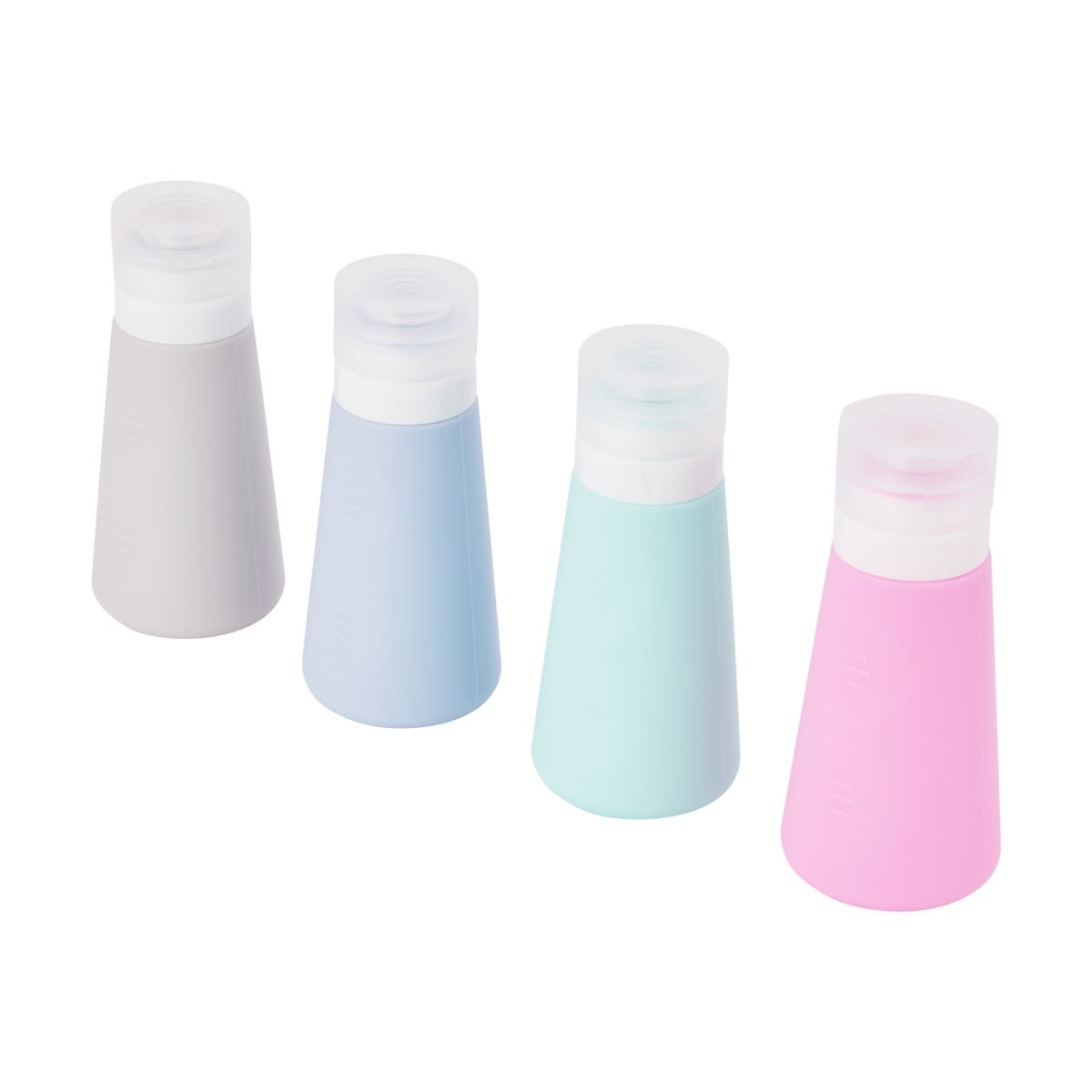4 Pack Travel Solutions Silicone Bottles