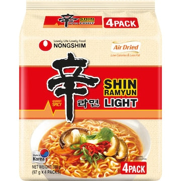Nongshim Shin Light Non Fried Noodle Soup 4 pack