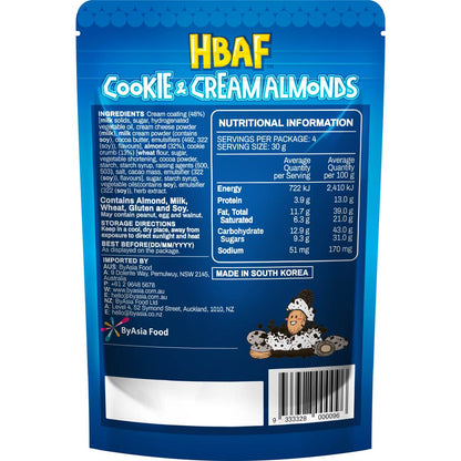 HBAF Cookies & Cream Almonds 120g