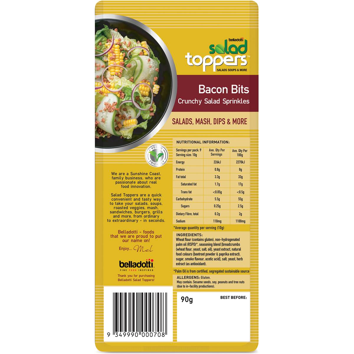 Belladotti Salad Toppers Bacon Bits 90g