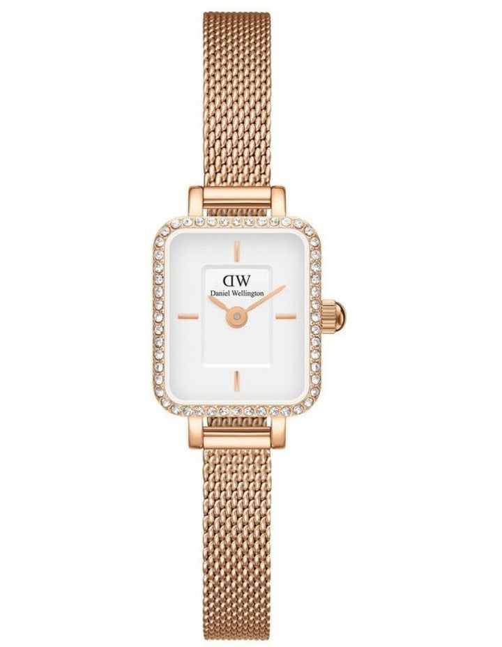 Quadro Mini Stainless Steel Watch in Rose Gold