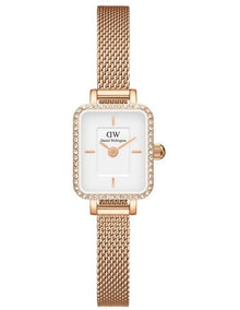 Quadro Mini Stainless Steel Watch in Rose Gold